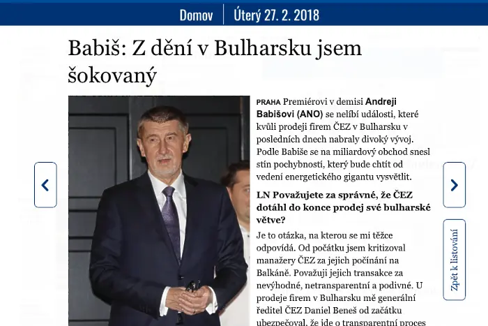 Премиерът на Чехия за ЧЕЗ: Шокиран съм от случващото се