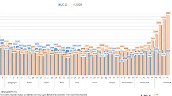 През последната седмица на ноември са починали 4619 души. За същия период на 2019 г. - 2034-ма