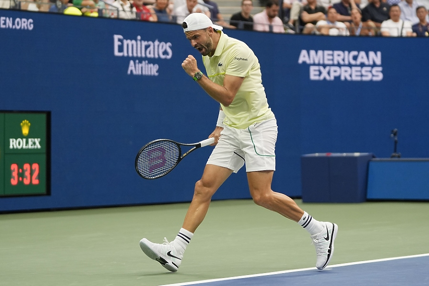 Григор Димитров е на четвъртфинал на US Open. Изправя се срещу Франсис Тиафо